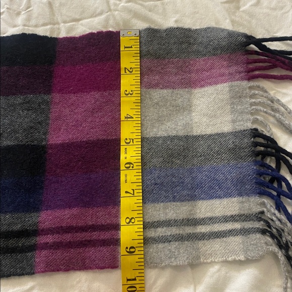 Nordstrom Cashmere Scarf in Purple, Gray, Blue and Black Scarf - Picture 4 of 8